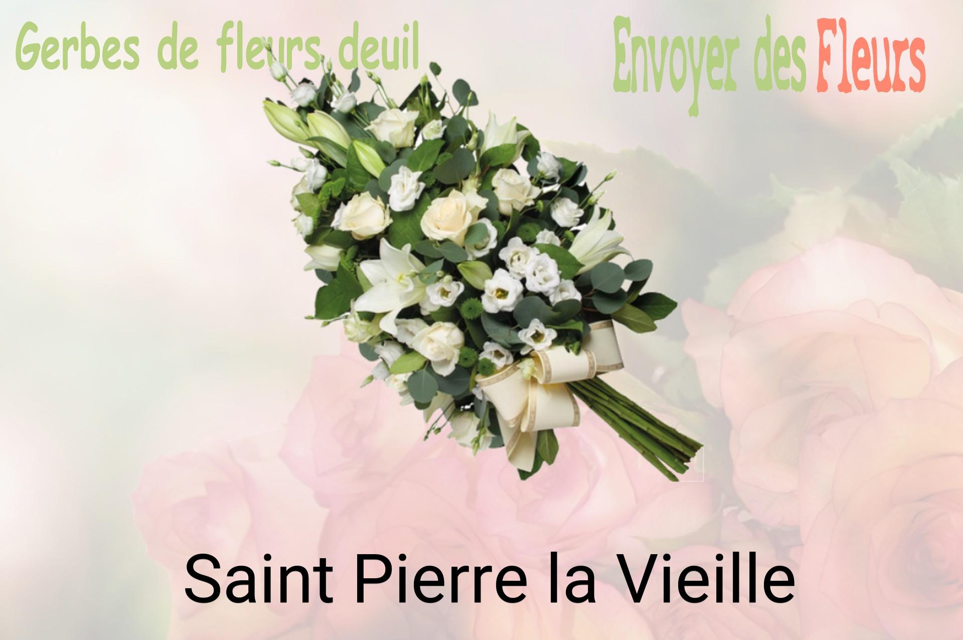 Gerbe de fleurs de deuil livrée à Saint-Pierre-la-Vieille